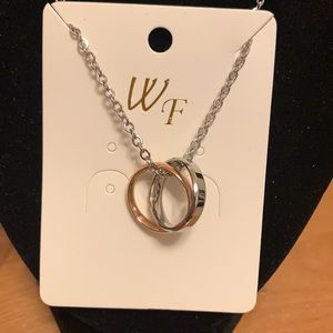 Titanium double ring Necklace